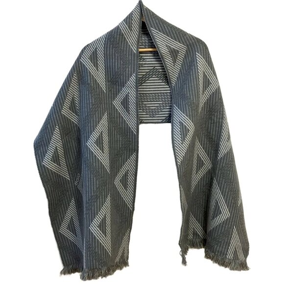 DIOR/ChristianDior - Gray Light gray Dark Gray Wool Scarf 452-051725 - Picture 1 of 7